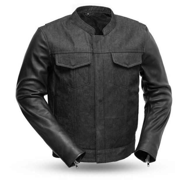 Cutlass - Denim/Leather - Mens Jacket - First Mfg Co