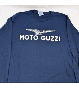 MOTO GUZZI Long Sleeve T-Shirt - Blue MOTO GUZZI Long Sleeve T-Shirt - Blue