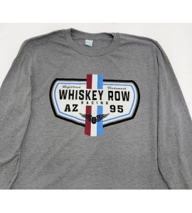 Whiskey Row Racing Long Sleeve Shirt - Mens - Grey Heather