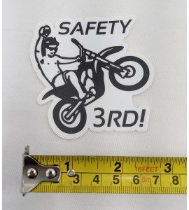 SAFETY 3rd STICKER - SMALL SAFETY 3rd STICKER - SMALL