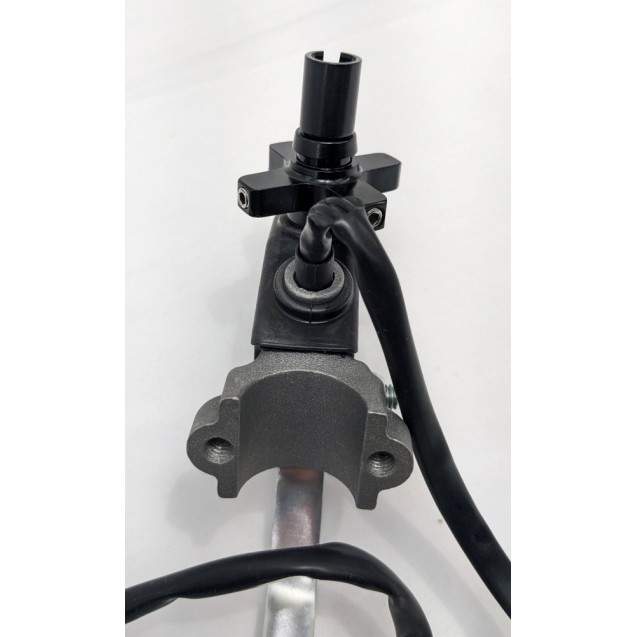 thumbnail image 2 of CYcleSmith Honda CB Clutch Perch & Lever Assembly – Left Side, 22mm, Black Aluminum, Fits CB750 CB550 CB500 CB450 CB400 CB350 & More 2 of 5